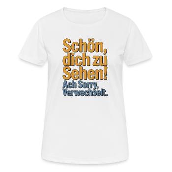 Content de te voir - désolé, je suis perdu. - T-shirt respirant Femme - blanc - Devant - AI Model Female 172 dark (172cm)