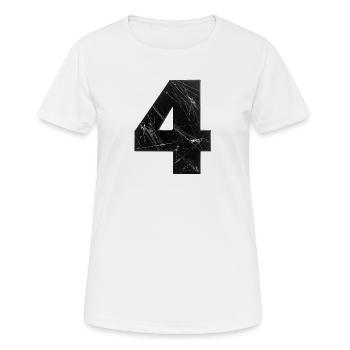 Grunge Quadruple with Scratches - Women's Breathable T-Shirt - white - Front - AI Model Female 172 dark (172cm)