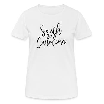 South Carolina Heart Women's Love South Carolina - Frauen T-Shirt atmungsaktiv - Weiß - Vorne - AI Model Female 172 dark (172cm)