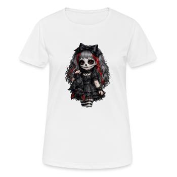 Poupée Gothique en Sucre Crâne - T-shirt respirant Femme - blanc - Devant - AI Model Female 172 dark (172cm)