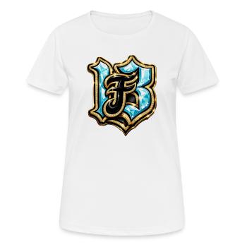 Edelstein-H Monogramm mit Glanzeffekt - Frauen T-Shirt atmungsaktiv - Weiß - Vorne - AI Model Female 172 dark (172cm)