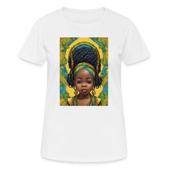 Afro Rastafari Portrait Child - Women's Breathable T-Shirt - white - Front - AI Model Female 172 dark (172cm)