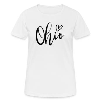 Ohio Heart Women's Love Ohio - Frauen T-Shirt atmungsaktiv - Weiß - Vorne - AI Model Female 172 dark (172cm)
