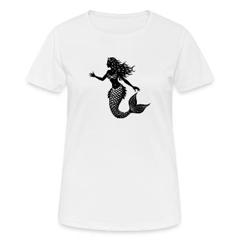 Meerjungfrau - Frauen T-Shirt atmungsaktiv - Weiß - Vorne - AI Model Female 172 dark (172cm)