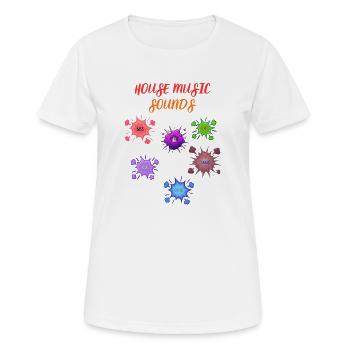 House Music Vibes - Frauen T-Shirt atmungsaktiv - Weiß - Vorne - AI Model Female 172 dark (172cm)