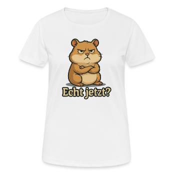 Vraiment, maintenant les hamsters - T-shirt respirant Femme - blanc - Devant - AI Model Female 172 dark (172cm)