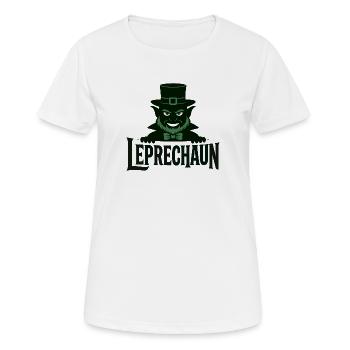 Leprechaun Grüner Kobold - Frauen T-Shirt atmungsaktiv - Weiß - Vorne - AI Model Female 172 dark (172cm)