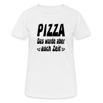 Pizza - Frauen T-Shirt atmungsaktiv - Weiß - Vorne - AI Model Female 172 dark (172cm)