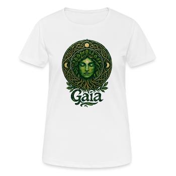 Gaïa - Mère Nature - Arbre de Vie - T-shirt respirant Femme - blanc - Devant - AI Model Female 172 dark (172cm)