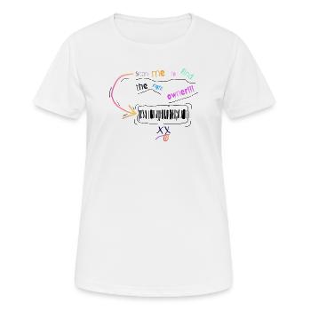 Scan me to the rightful owner - Women's Breathable T-Shirt - white - Front - AI Model Female 172 dark (172cm)
