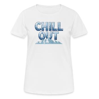 Chill Out Mountains Aménagement extérieur hivernal - T-shirt respirant Femme - blanc - Devant - AI Model Female 172 dark (172cm)