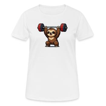 Powerful sloth lift - Women's Breathable T-Shirt - white - Front - AI Model Female 172 dark (172cm)