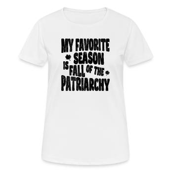 Ma saison préférée est La Chute du Patriarcat - T-shirt respirant Femme - blanc - Devant - AI Model Female 172 dark (172cm)