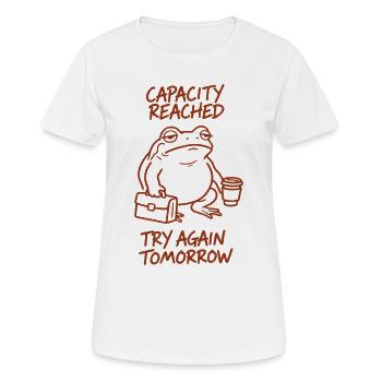Capacité atteinte | Demain encore - T-shirt respirant Femme - blanc - Devant - AI Model Female 172 dark (172cm)