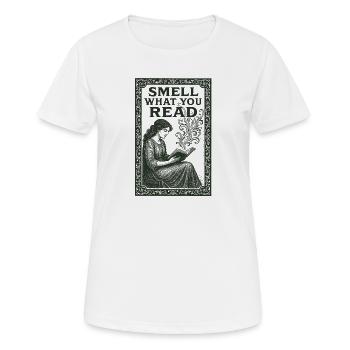 Smell What You Read | Book smell - Women's Breathable T-Shirt - white - Front - AI Model Female 172 dark (172cm)