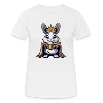 Le Roi de la Bière Lapin - T-shirt respirant Femme - blanc - Devant - AI Model Female 172 dark (172cm)