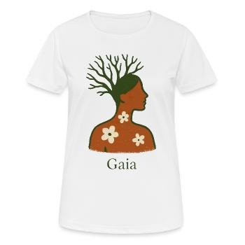Gaïa - Mère Nature - Arbre de Vie - T-shirt respirant Femme - blanc - Devant - AI Model Female 172 dark (172cm)