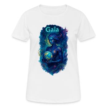 Gaïa - Mère Nature - Arbre de Vie - T-shirt respirant Femme - blanc - Devant - AI Model Female 172 dark (172cm)