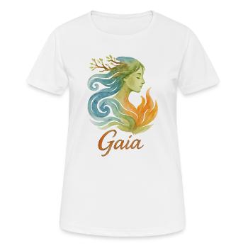 Gaïa - Mère Nature - Arbre de Vie - T-shirt respirant Femme - blanc - Devant - AI Model Female 172 dark (172cm)