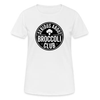 Brokkoli - Serious about Broccoli - Women's Breathable T-Shirt - white - Front - AI Model Female 172 dark (172cm)