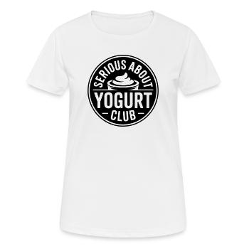 Joghurt-Liebhaber lustiger Spruch - Frauen T-Shirt atmungsaktiv - Weiß - Vorne - AI Model Female 172 dark (172cm)