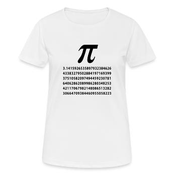 Pi - Frauen T-Shirt atmungsaktiv - Weiß - Vorne - AI Model Female 172 dark (172cm)