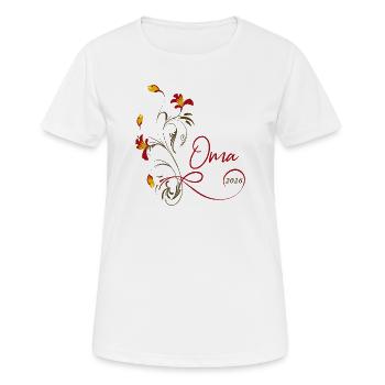Oma  2026 - Frauen T-Shirt atmungsaktiv - Weiß - Vorne - AI Model Female 172 dark (172cm)