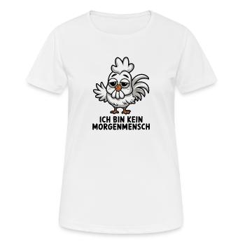  Ich Bin Kein Morgenmensch Lustiges Verschlafenes - Frauen T-Shirt atmungsaktiv - Weiß - Vorne - AI Model Female 172 dark (172cm)