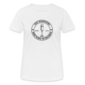 Sektschwestern - Frauen T-Shirt atmungsaktiv - Weiß - Vorne - AI Model Female 172 dark (172cm)
