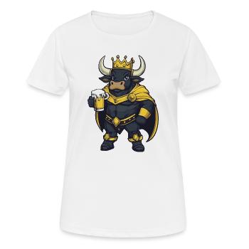 Roi de la bière Taurus - T-shirt respirant Femme - blanc - Devant - AI Model Female 172 dark (172cm)