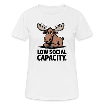Orignal à faible capacité sociale - T-shirt respirant Femme - blanc - Devant - AI Model Female 172 dark (172cm)