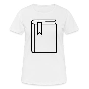 Icône de marque-page du carnet - T-shirt respirant Femme - blanc - Devant - AI Model Female 172 dark (172cm)