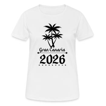 Grande Canarie 2026 - T-shirt respirant Femme - blanc - Devant - AI Model Female 172 dark (172cm)