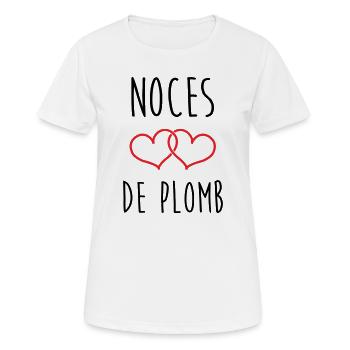 Lead Wedding 14 Jahre Ehe - Frauen T-Shirt atmungsaktiv - Weiß - Vorne - AI Model Female 172 dark (172cm)