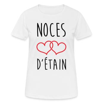 Zinnhochzeit 10 Jahre Hochzeit - Frauen T-Shirt atmungsaktiv - Weiß - Vorne - AI Model Female 172 dark (172cm)