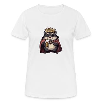 Le Hérisson Roi de la Bière - T-shirt respirant Femme - blanc - Devant - AI Model Female 172 dark (172cm)