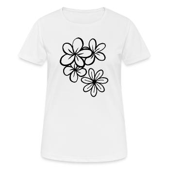 Fleurs Illustration  - T-shirt respirant Femme - blanc - Devant - AI Model Female 172 dark (172cm)