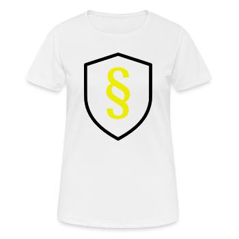 Loi sur le bouclier du paragraphe - T-shirt respirant Femme - blanc - Devant - AI Model Female 172 dark (172cm)