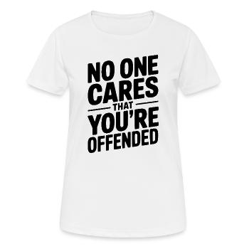 No One Cares That You're Offended - Women's Breathable T-Shirt - white - Front - AI Model Female 172 dark (172cm)