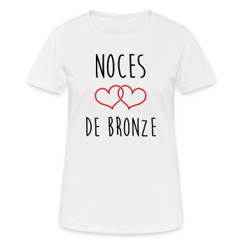 Bronze Wedding 22 Years of Love - Women's Breathable T-Shirt - white - Front - AI Model Female 172 dark (172cm)