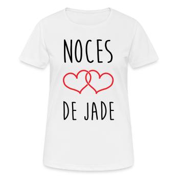 Jade-Hochzeit 26 Jahre Liebe - Frauen T-Shirt atmungsaktiv - Weiß - Vorne - AI Model Female 172 dark (172cm)