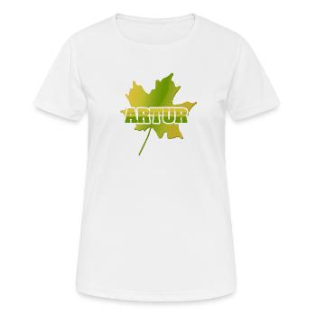 Maple Leaf Artur - Women's Breathable T-Shirt - white - Front - AI Model Female 172 dark (172cm)