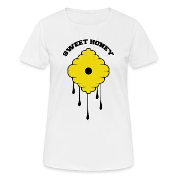 Sweet Honey - Frauen T-Shirt atmungsaktiv - Weiß - Vorne - AI Model Female 172 dark (172cm)