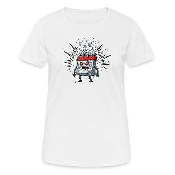 Raging calendar chaos - Women's Breathable T-Shirt - white - Front - AI Model Female 172 dark (172cm)