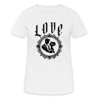 Valentinstagsgeschenk für Paare - Frauen T-Shirt atmungsaktiv - Weiß - Vorne - AI Model Female 172 dark (172cm)