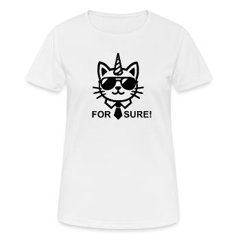 Cat-unicorn for sure! - Women's Breathable T-Shirt - white - Front - AI Model Female 172 dark (172cm)