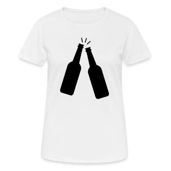 Toast à la bière - T-shirt respirant Femme - blanc - Devant - AI Model Female 172 dark (172cm)