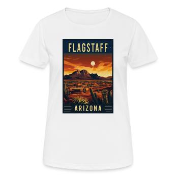 Entdecken Sie die landschaftliche Schönheit von Flagstaff in Arizona - Frauen T-Shirt atmungsaktiv - Weiß - Vorne - AI Model Female 172 dark (172cm)