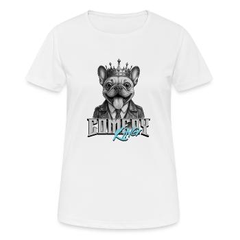 T-shirt drôle de bouledogue français - T-shirt respirant Femme - blanc - Devant - AI Model Female 172 dark (172cm)