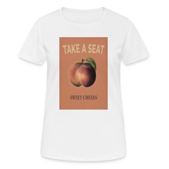 Sweet Cheeks Peach – Summer Vibes - Women's Breathable T-Shirt - white - Front - AI Model Female 172 dark (172cm)